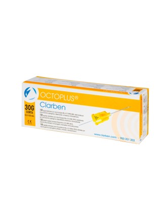 Aguja Octoplus 30G corta 0,3 x 25 mm. (100 uds.)