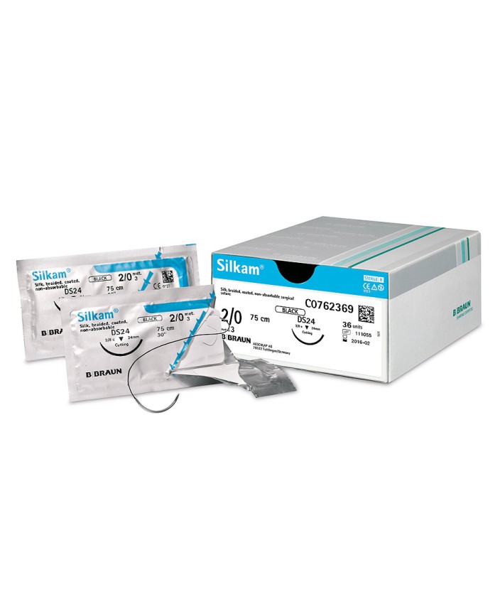 SILKAM Sutura NO Absorb. Seda  (1 ud.)