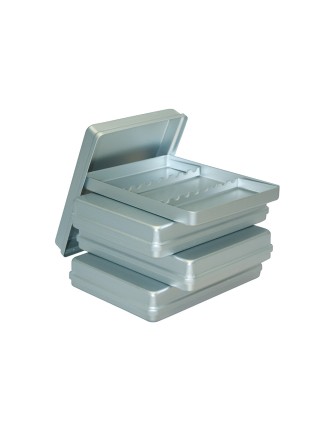 CAJA Porta instrumentos. Aluminio Plata