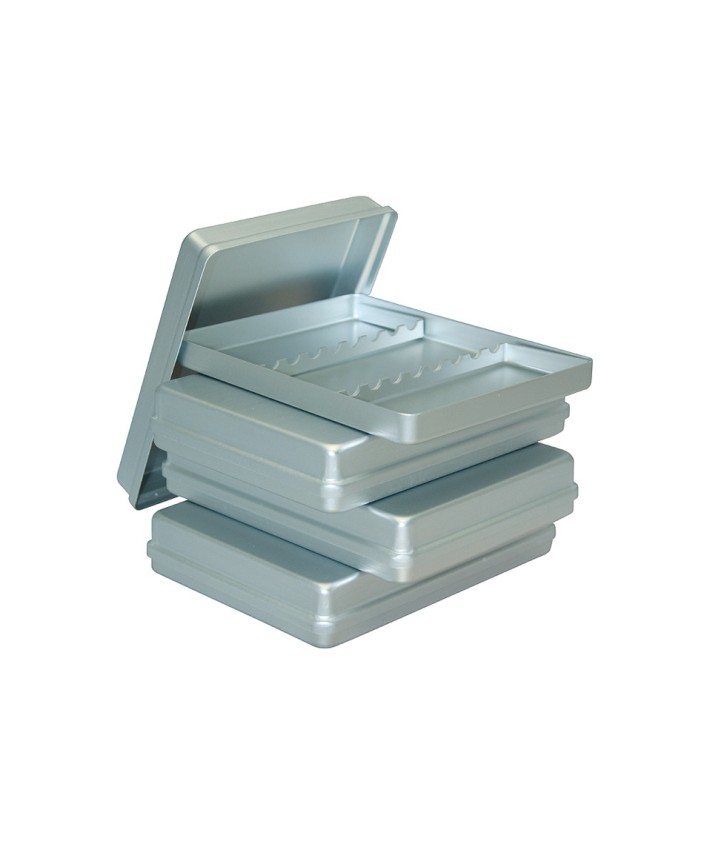 CAJA Porta instrumentos. Aluminio Plata