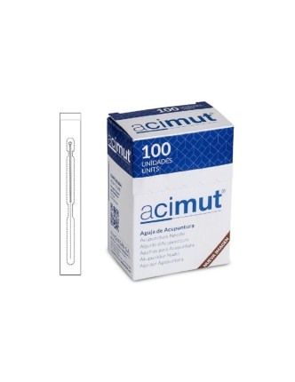 Aguja Acupuntura ACIMUT en plata Sin Guía Cabeza redonda (100 uds.)