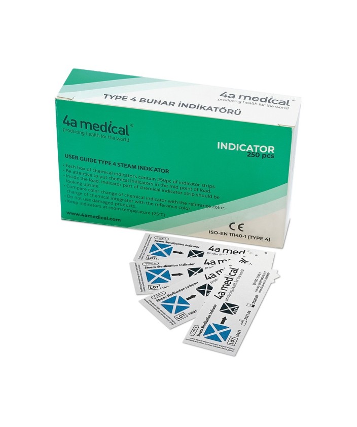 Tiras Indicadoras de Control de Esterilización 65 mm. x 25 mm. Caja 250 uds.