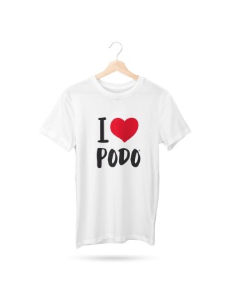 Camiseta I LOVE PODO algodón 100%