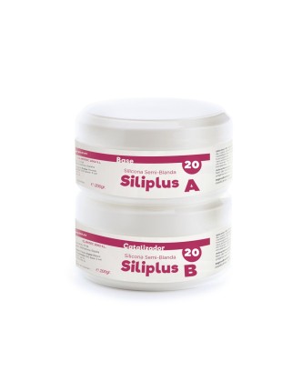 SILIPLUS 20 Silicona semi-blanda A+B (200 gr.A + 200 gr.B)