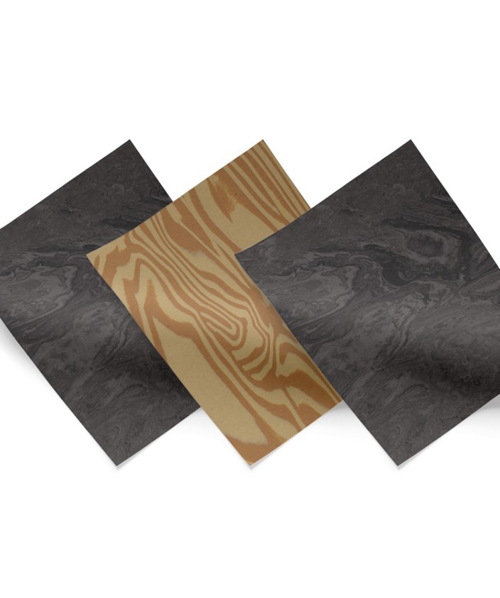 3 x 2 COMBINACION PODOTIL Wave Negro, Marrón 2 mm