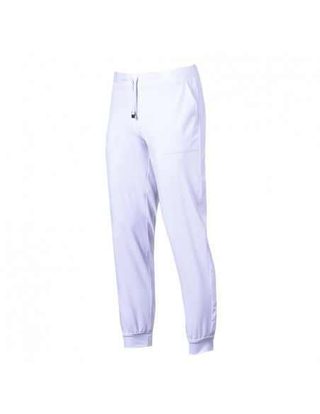 Pantalón Microfibra Unisex Jogger Blanco