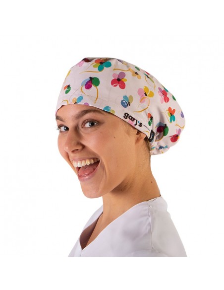 Gorro microfibra con goma Flor Arcoiris