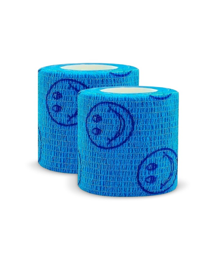 Venda cohesiva elástica AZUL SONRISA  5 cm x 4.5 m