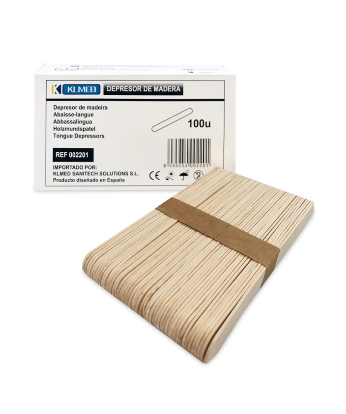 Depresor madera no estéril 100 uds