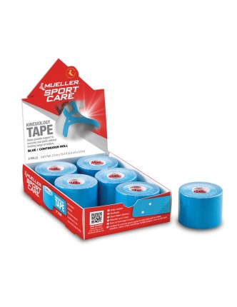 Vendaje neuromuscular adhesivo Kinesiotape Mueller Azul 6 uds.