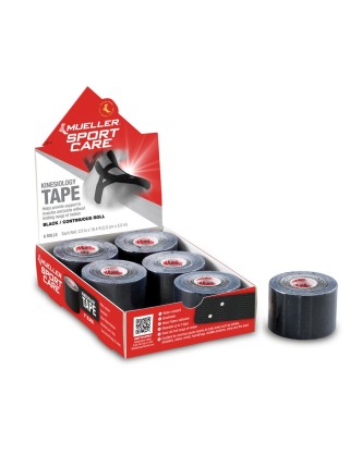 Vendaje neuromuscular adhesivo Kinesiotape Mueller Negro 6 uds.