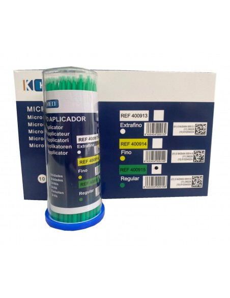 Bastoncillo aplicador Verdes 100 uds.