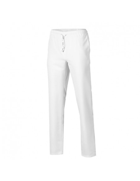 Pantalón Unisex microfibra Goma+Cordón Blanco
