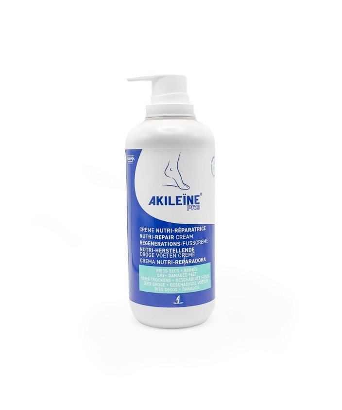 Crema Nutri-regeneradora pies secos Akileïne 500 ml.