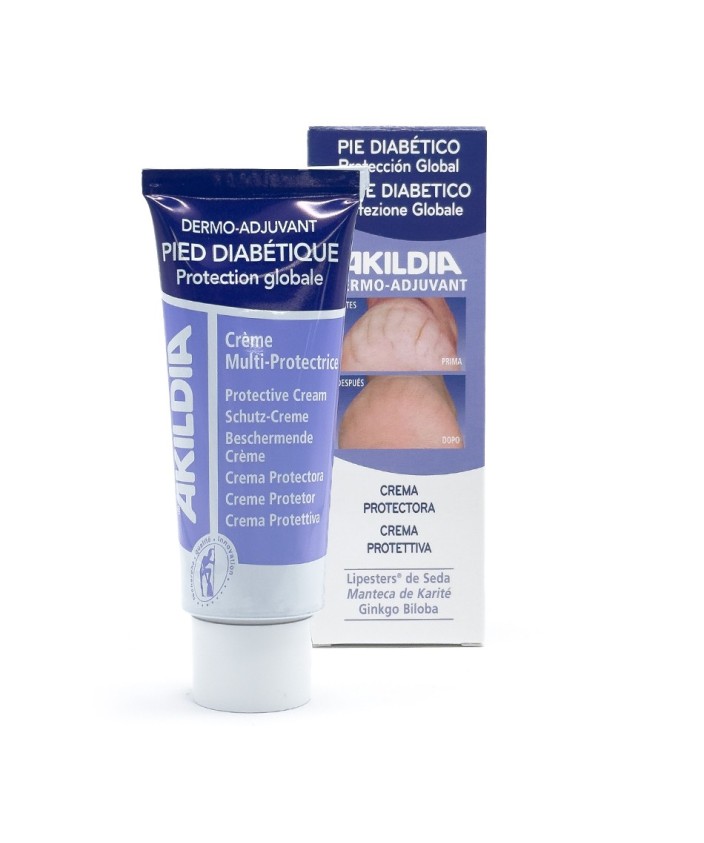 Akildia Crema Multi-protectora cuidado Pies diabéticos 75 ml.