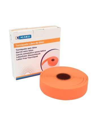 Torniquete libre de látex Naranja de 2,5 x 45 cm (25 uds)