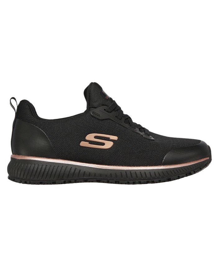 Zapatilla trabajo Skechers Squad Mujer Negro/Rosa