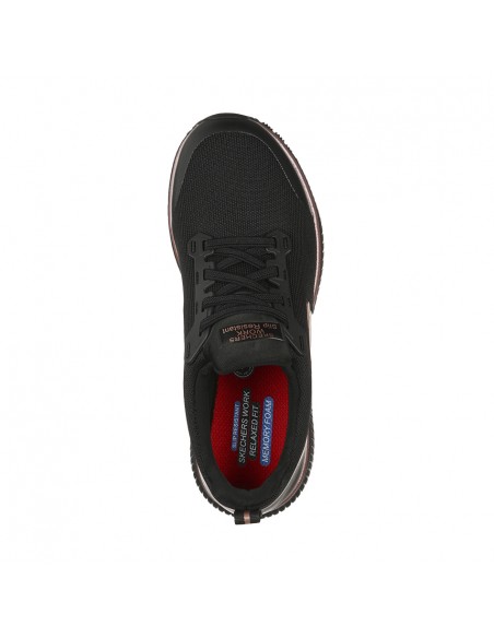 Zapatilla trabajo Skechers Squad Mujer Negro/Rosa