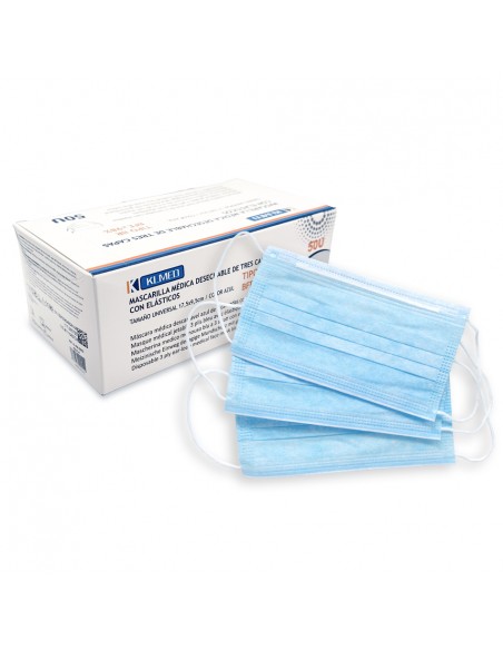 Mascarilla quirúrgica Tipo IIR azul (caja 50 uds.)