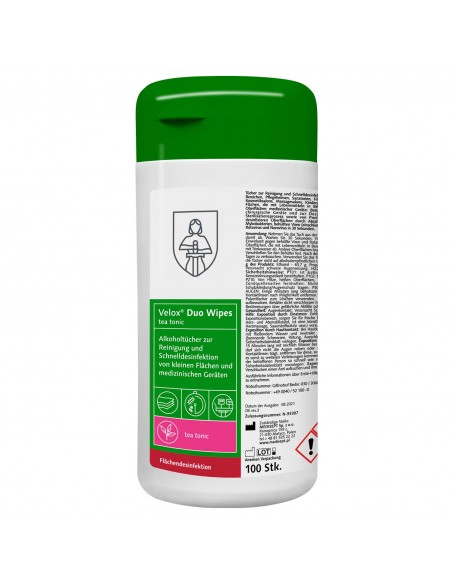 Toallitas desinfectantes con Alcohol Velox 100 uds.