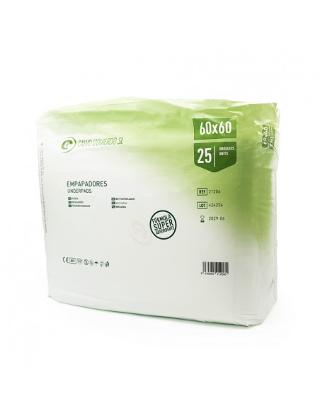 Empapadores 60x60 cm (25 uds.) | Desechables clínicos