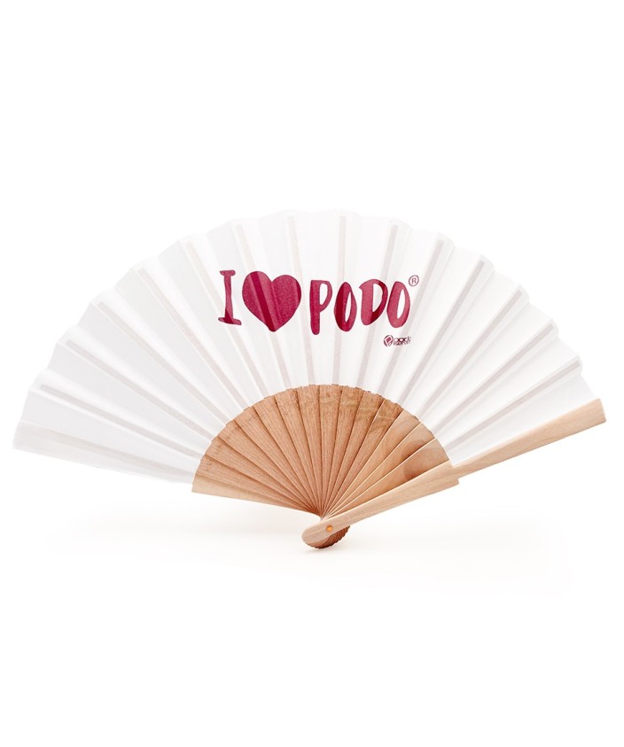 Abanico varilla madera "I LOVE PODO"