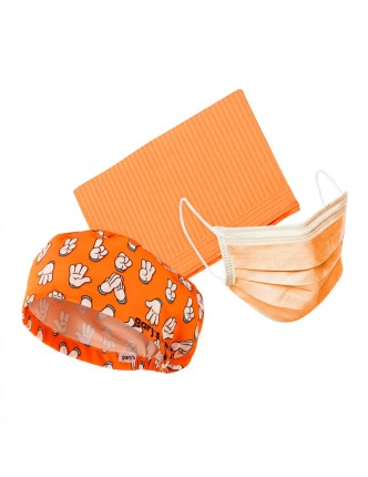 Pack Halloween Todo al Naranja ( Talla + mascarilla + gorro)