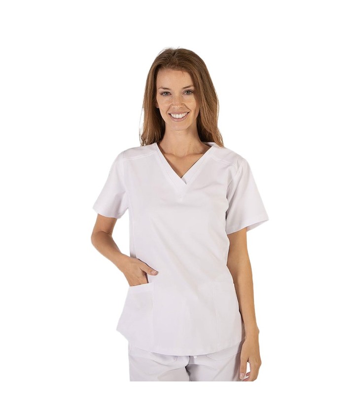 Casaca Mujer Rosalia Microfibra Blanca – Vestuario Sanitario Profesional | Podoservice