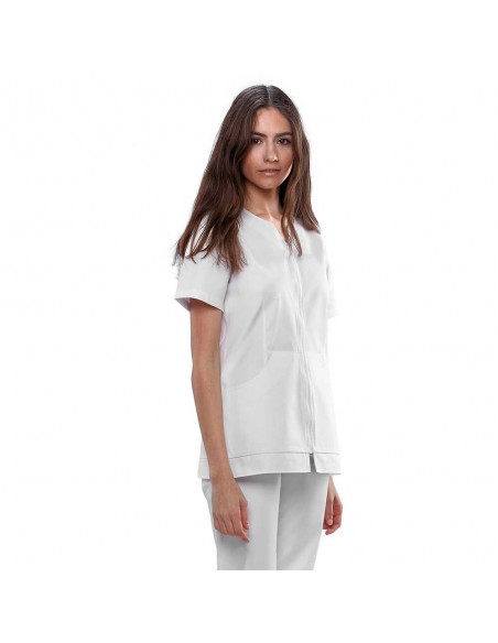 Chaqueta Mujer con cremallera Blanco