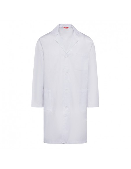 Bata Hombre manga larga con botones Blanco