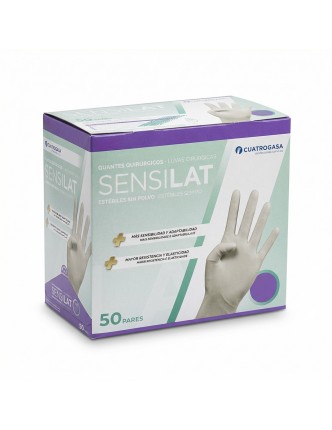 Guante quirúrgico Estétil Látex (50 pares) SENSILAT