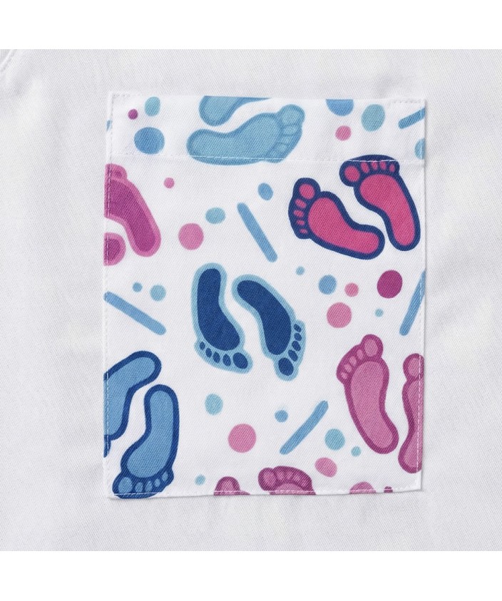 Casaca Unisex Blanco con Bolsillo Pies