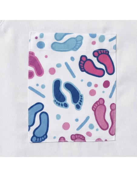 Casaca Unisex Blanco con Bolsillo Pies