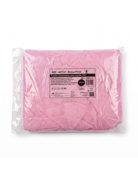 Funda camilla TST 95x220 cm. Rosa 25gr/m2 1 ud.